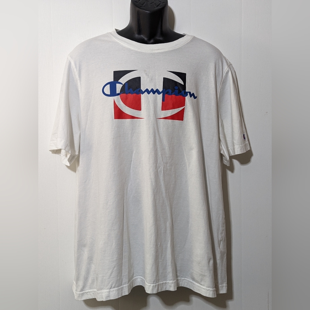 Men's Champion 2XL Short Sleeve Graphic T-Shirt  Champion Logo Tagless W…